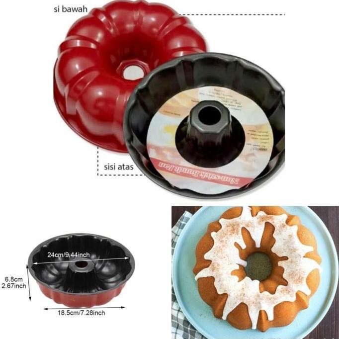 (Best) loyang bolu marmer 24cm tulban anti lengket