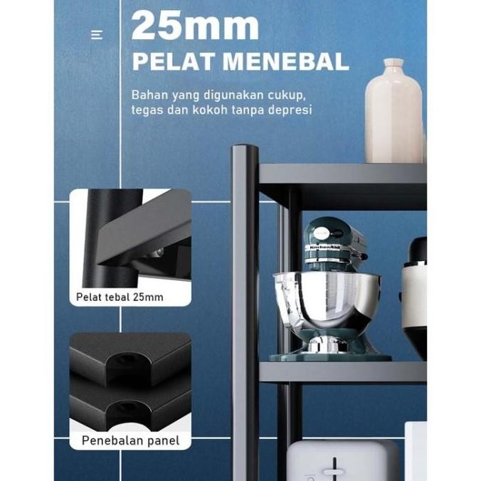 (Best) NETEL Rak Microwave Susun Rak Dapur Minimalis Rak Oven Serbaguna