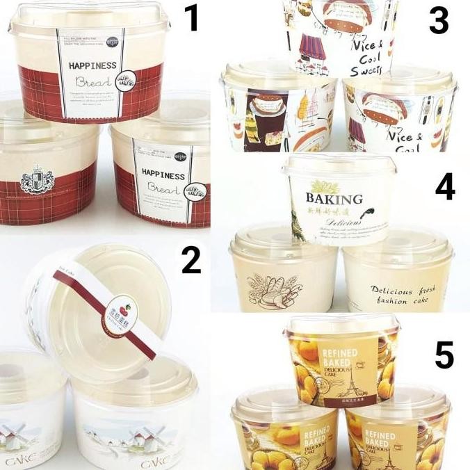 (Good) 10pcs paper cup chiffon loyang chiffon kertas cup case chiffon tutup