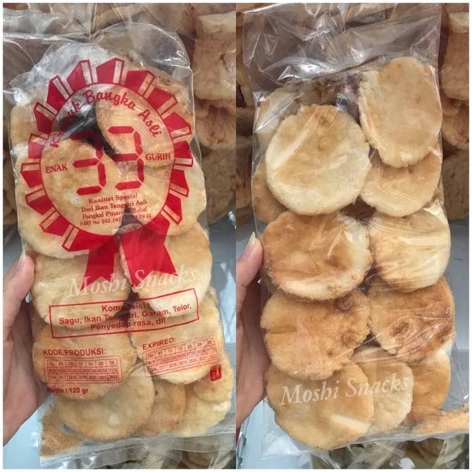 

New Kerupuk Kemplang Panggang Cap 33 Ikan Tenggiri Asli Bangka / Krupuk Bakar Bangka / Kemplang Tunu