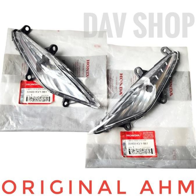 +++++] WINKER ASSY/LAMPU SEIN SEN DEPAN SET HONDA BEAT KARBU ORIGINAL AHM 33400/33450KVY961