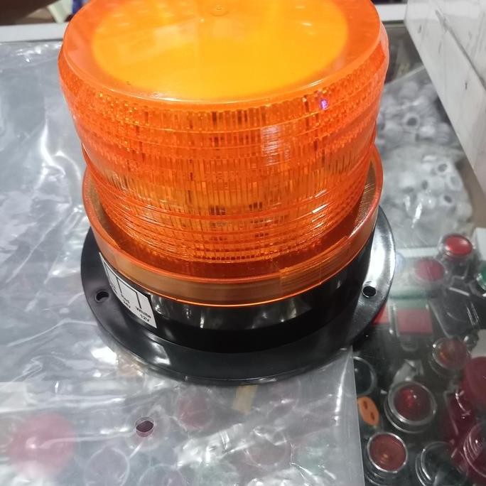 LAMPU ROTARY + BUZER / WARNING LIGHT AC/DC 48V N-5095 Kuning - Merah KS