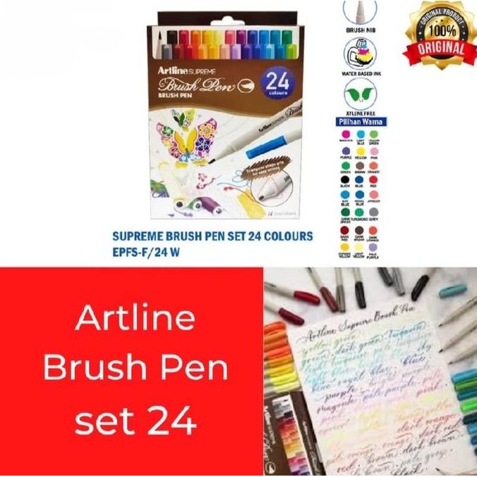 Artline Brush Pen Supreme Set 12 Colour