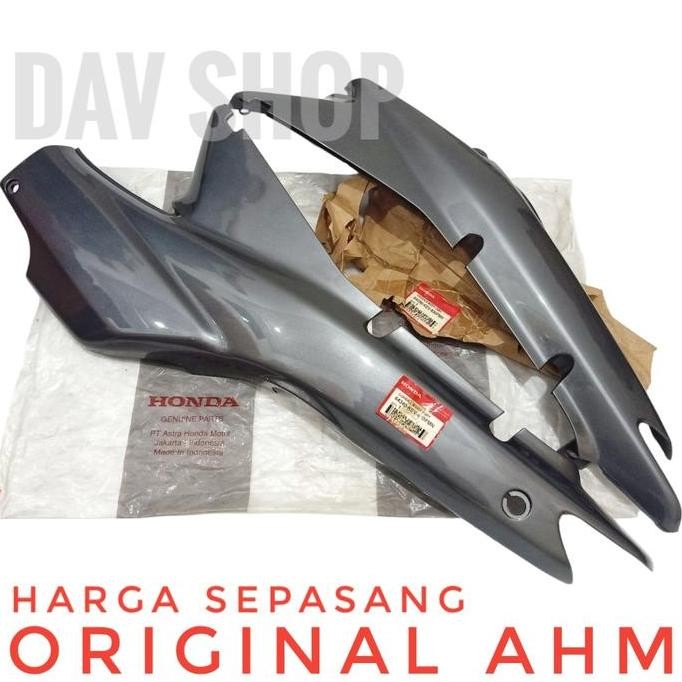 Produk Unggulan] COVER BODY BELAKANG KANAN&KIRI SUPRA X LAMA 100 GREY ABU-ABU ORI AHM 64330/64340KEV