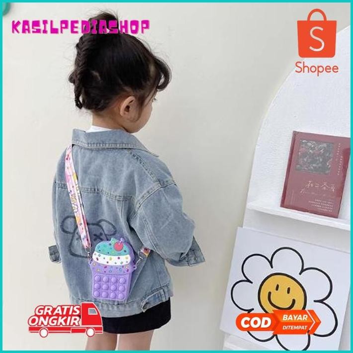 Sd-46 Reseller Welcome - T5639 Tas Pop It Selempang Lucu / Tas Pop It Cup Cake / Tas Pop It Anak Per
