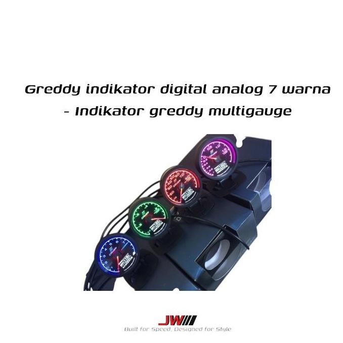 GREDDY INDIKATOR DIGITAL ANALOG 7 WARNA - INDIKATOR GREDDY MULTIGAUGE ORIGINAL DAN TERPERCAYA