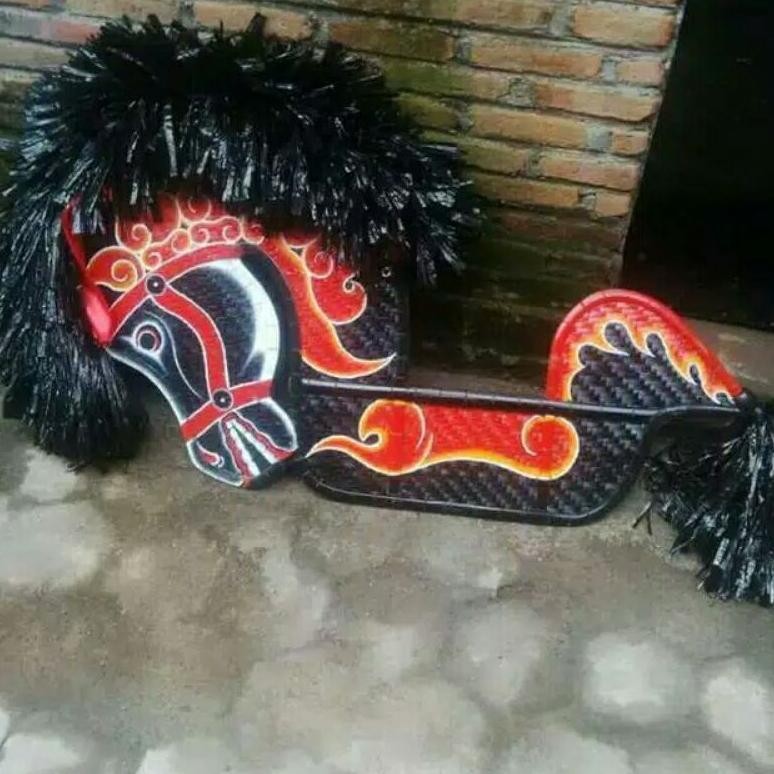 Jaranan Jumbo 124 Cm Random Jaran Kepang Kuda Lumping Pentas Seni Dewasa Jaran Jumbo Besar Original 