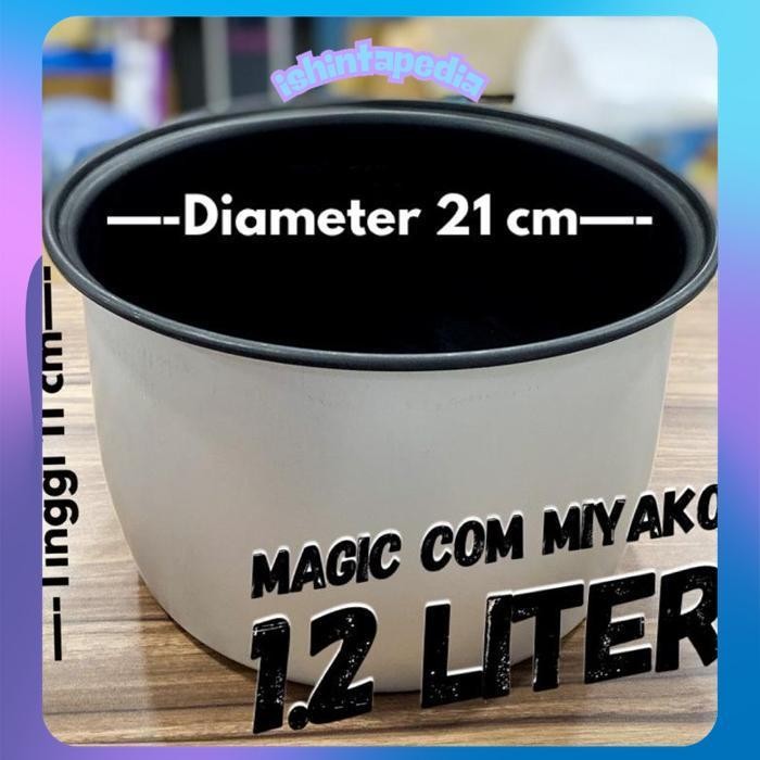 gha-65 TW39 Im31 Panci Magic Com Miyako 0,6 1 1,2 dan 1,8 2 Liter ORIGINAL ADA LOGO MIYAKO Teplon ri