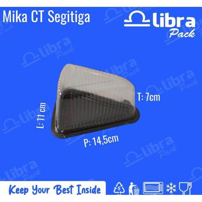 Mika Cake Tray Segitiga @50Pcs / Mika Kue Segitiga / Mika Cake Mini