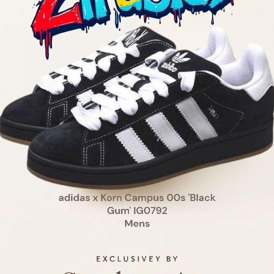New  adidas x Korn Campus 00s 'Black Gum' IG0792 Mens