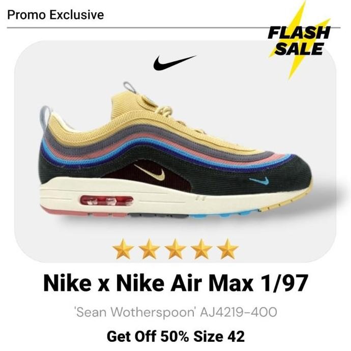 New  Nike x Nike Air Max 1/97 'Sean Wotherspoon' Mens  Originals Guaranteed
