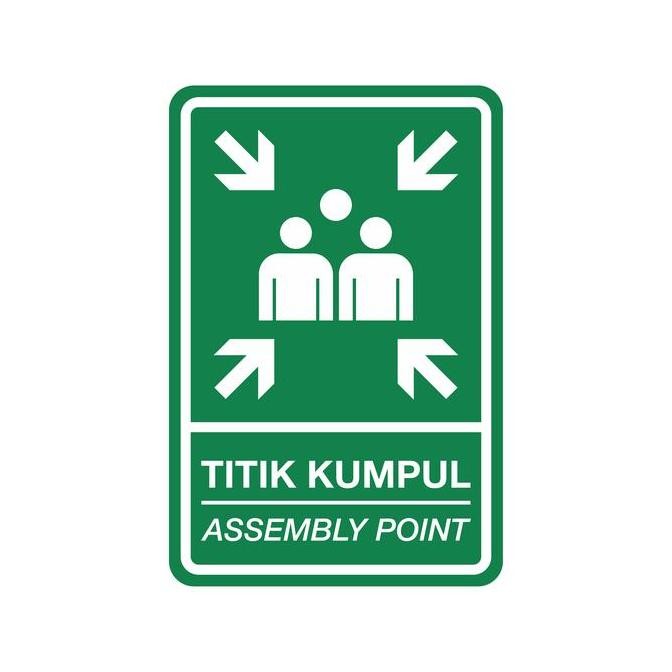 Rambu Titik Kumpul 20Cm X 30Cm Plat Alumunium