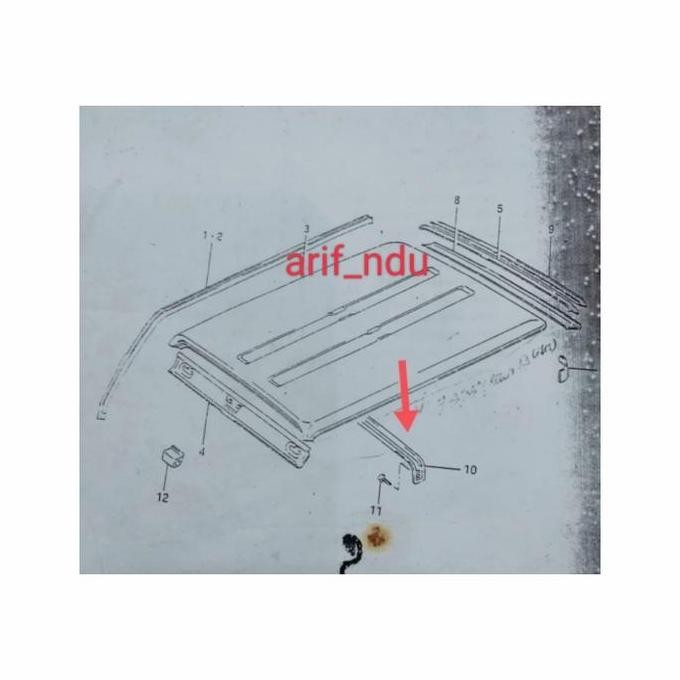 tulang atap trepes roof bar penyangga atap suzuki katana jimny ori sgp