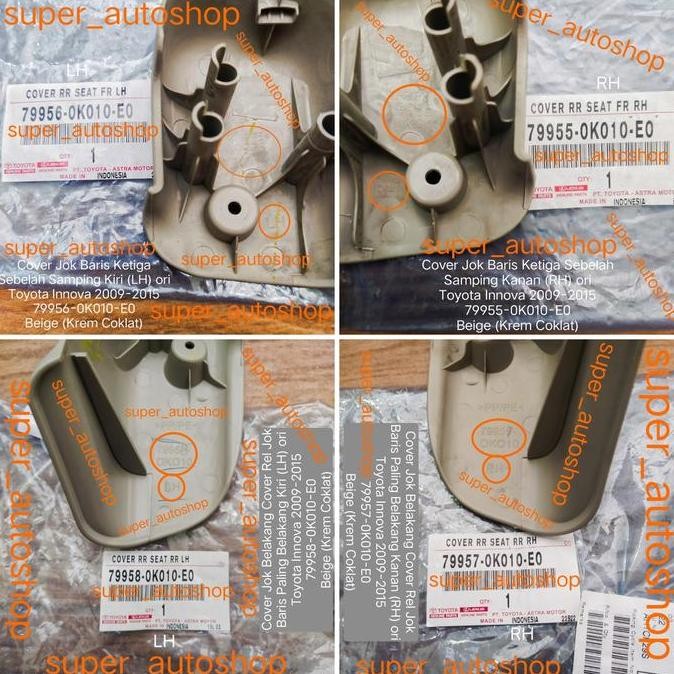 Cover Rel Jok Belakang Toyota Innova 2009-2015 Bee ori 1set 4pc