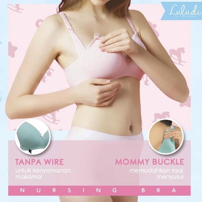 Luludi By Wacoal Maternity Bra / Nursing / Mommy Buckle / Menyusui Bra