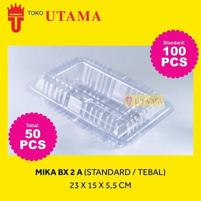 Plastik Mika Kue Dan Makanan Bx 2A (100Pcs)