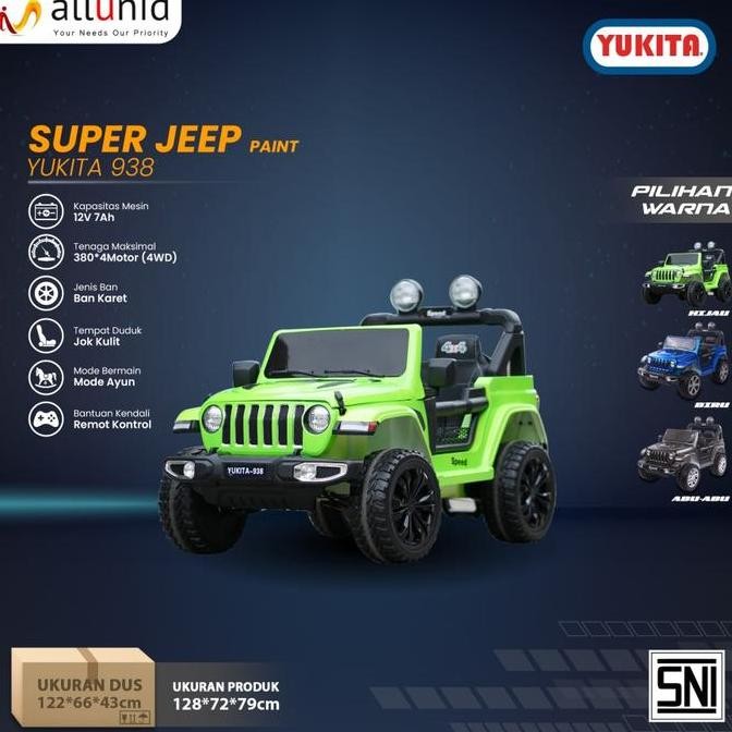 Mobil Aki Jeep Yukita 938 - 12 Volt