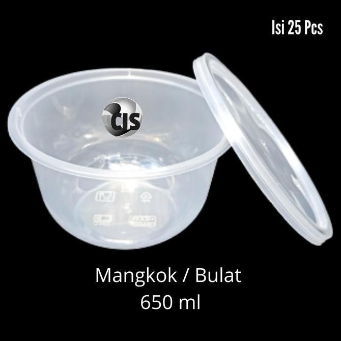 Thinwall Bowl 650 Ml - Thinwall Mangkuk 650 Ml - Isi 25 Pcs