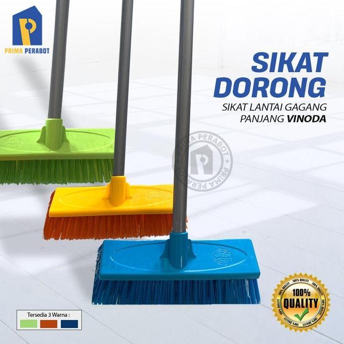 Sikat Lantai Gagang Panjang Sikat Dorong Floor ScrubberVinoda