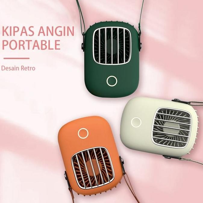 Promo Kipas Angin Portable Kipas min gantungan leher Kipas angin meja kecil COD