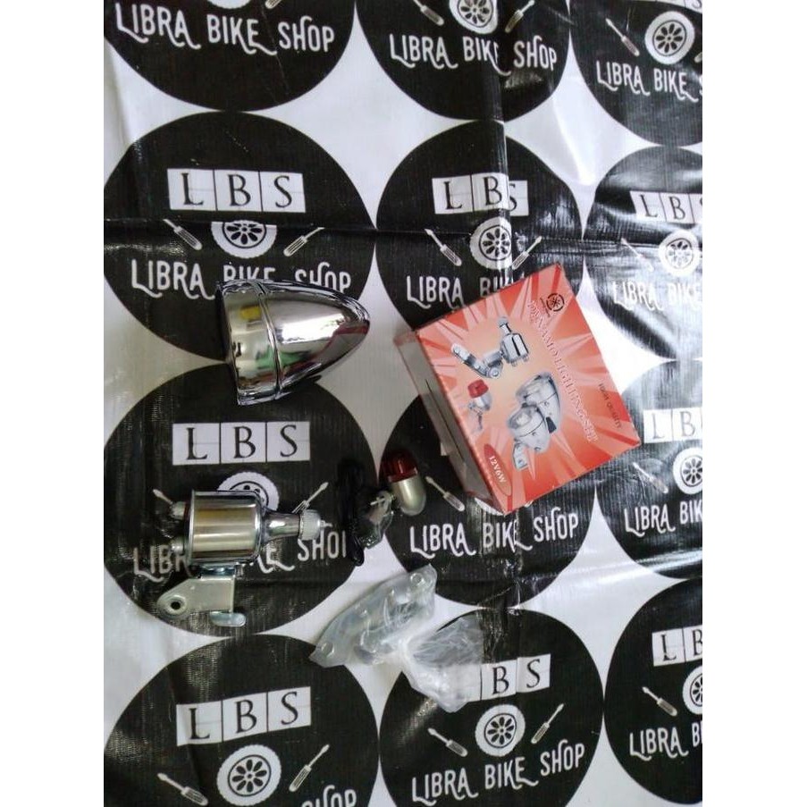 Promo LAMPU DEPAN DINAMO SEPEDA ONTEL l LAMPU SEPEDA ONTEL DINAMO GAJAH COD