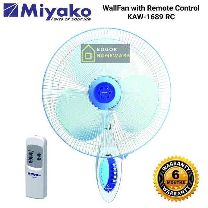 Promo (KHUSUS GOJEK) KIPAS ANGIN MIYAKO KAW 1689 RC/ KIPAS ANGIN DINDING RMT COD
