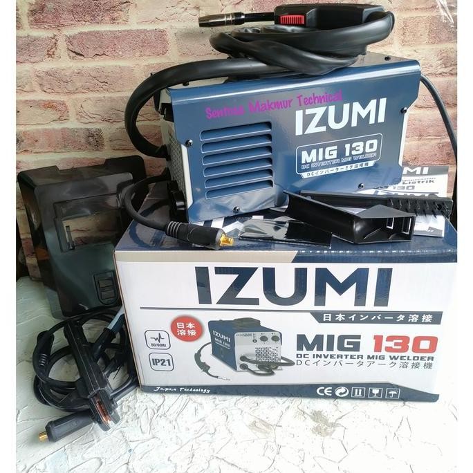 IZUMI MIG 130 Inverter Trafo Las Welding Tanpa Gas CO2 MIG130