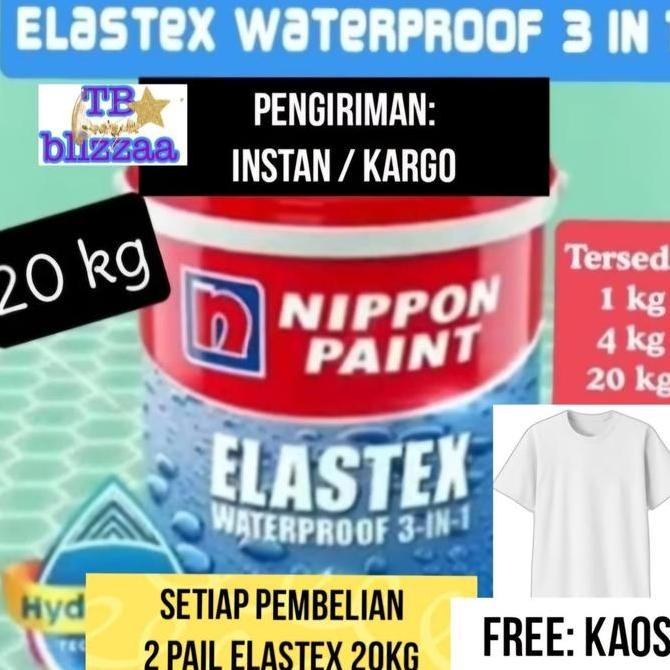 TERMURAH - Elastex 20 kg Waterproof Elastex 3 in 1 Waterproofing Putih Abu Elastex Waterproofing War