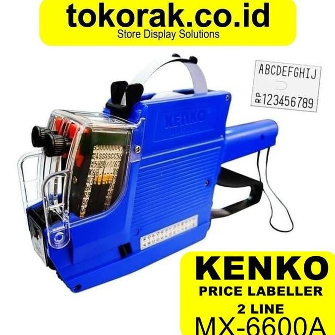 

TERMURAH - PRICE LABELLER MX-6600A KENKO MESIN ALAT LABEL HARGA 2 BARIS