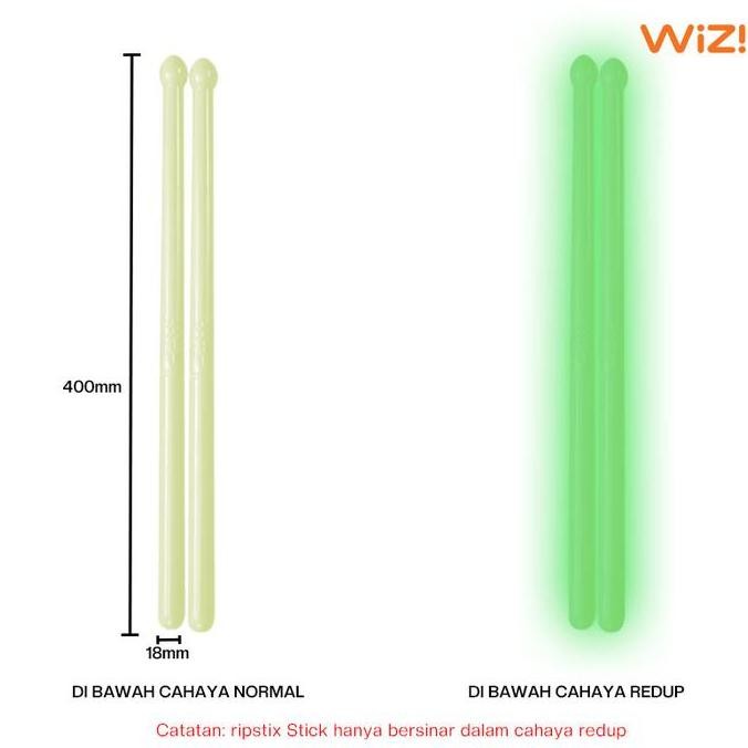 BEBAS ONGKIR - WiZi Poundfit Stick Ripstick Bercahaya Ripstix Stick Nylon Workout Ripstick Outdoor