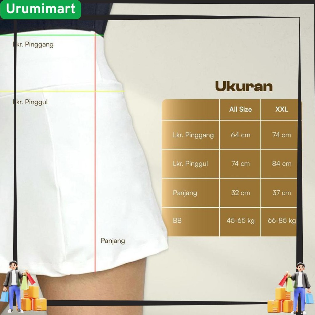 Murah Sport Mini Skirt/Rok Pendek Olahraga/Rok Jumbo/Rok Pendek Big Size/Tennis Mini Skirt/Rok Olahr