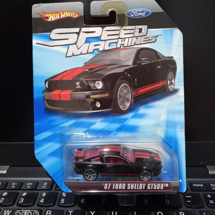 Hotwheels Speed Machines Ford Shelby GT500 Black Hitam Merah