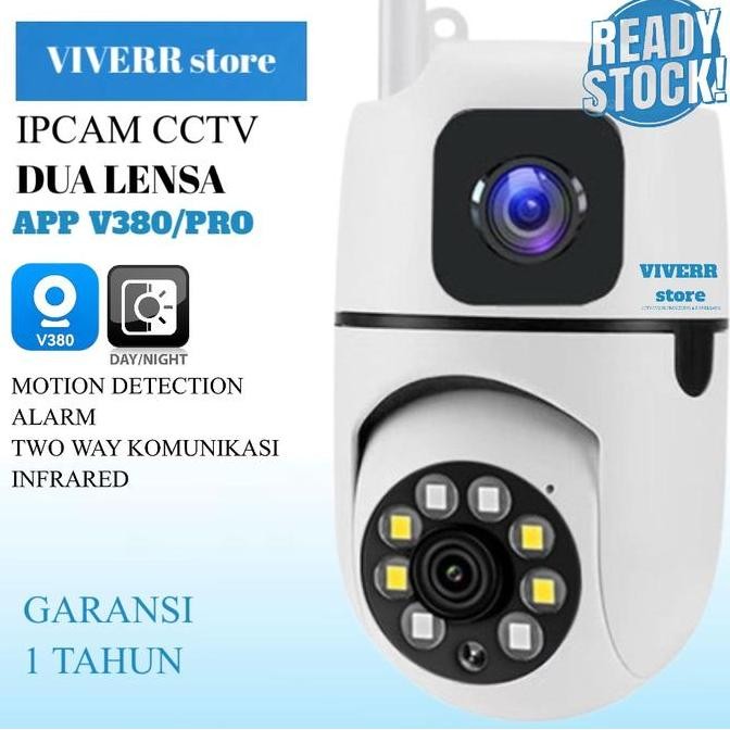 TERLARIS - VIVERR store Kamera CCTV PTZ V380 Pro 8MP Alarm Mini Dual Lensa Sensor Infrared 360 Rotat