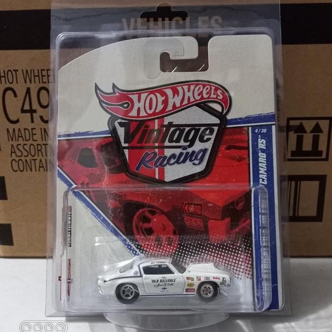 Hotwheels Vintage Racing 70 Chevy Camaro RS Old Reliable Putih