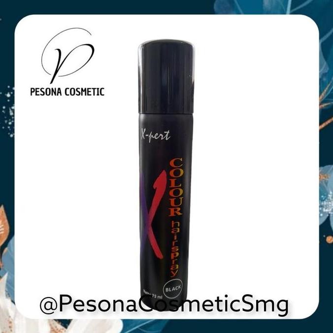 XPERT  X PERT HAIR SPRAY COLOUR 75 ML / CAT SEMIR RAMBUT SEMPROT SPRAY TEMPORARY SEMENTARA  HITAM, E