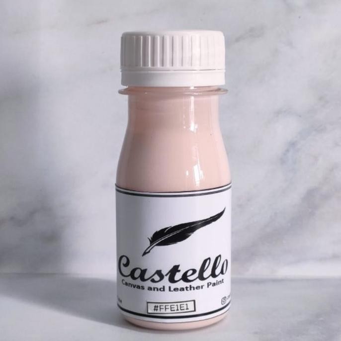 Cat Sepatu Castellopaint Baby Pink Khusus Sepatu Dan Tas Bahan Kulit Dan Kanvas