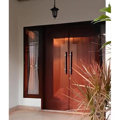 FULL PAKET LENGKAP PINTU KAYU FULL GEBLEKAN MERANTI PINTU KAYU DAN KUSEN, PINTU RUMAH, RUANGAN DAN A