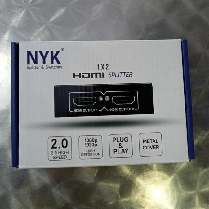 TERBARU - NYK HDMI Spliter 2port 2.0 High speed