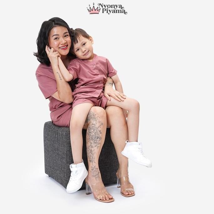 Nyonya Piyama Poly Bamboo Family Set (Rosedust Cozy)