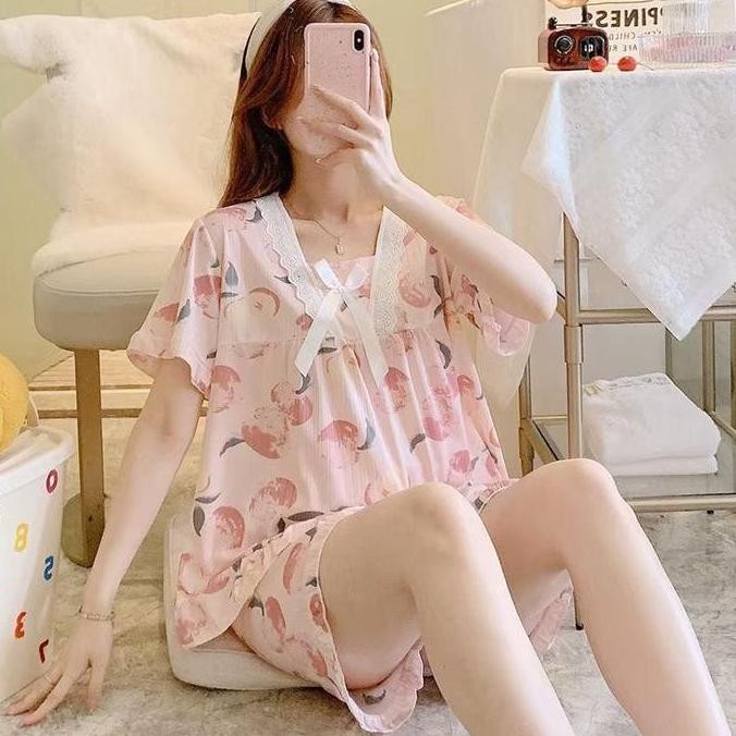 Dw-05 Baju Tidur Wanita Motip Renda Premium Import