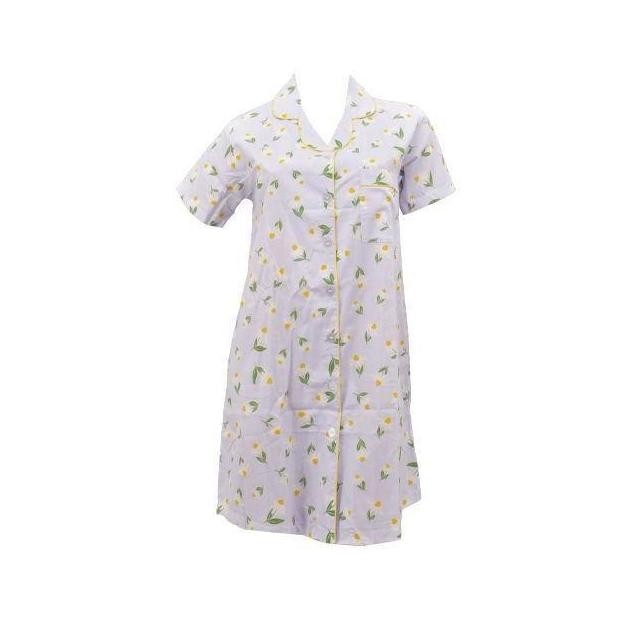 Luludi Lingerie Piyama Ln 5124 - Purple Motif Bunga