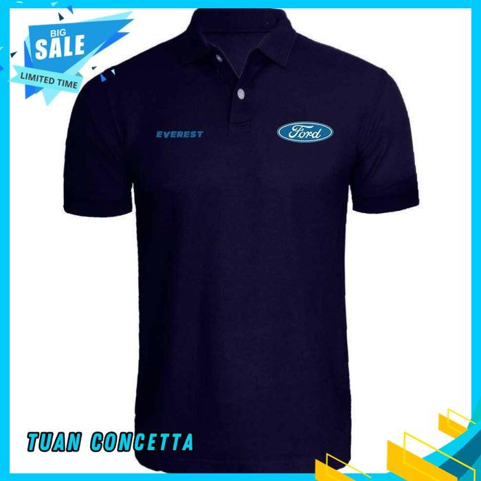 KAOS POLO SHIRT TSHIRT BAJU KERAH DISTRO FORD EVEREST POLOS CUSTOM INDONESIA PRIA WANITA UNISEX KERE