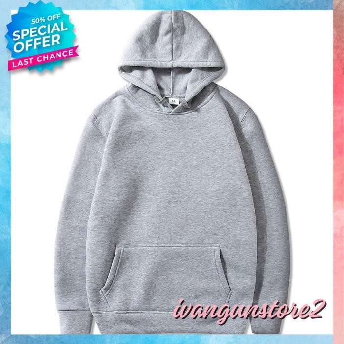 JAKET HOODIE JUMPER SWEATER DISTRO BABY BLUE BIRU MUDA SOFT SABLON BORDIR LOGO TULISAN NAMA POLOS CU