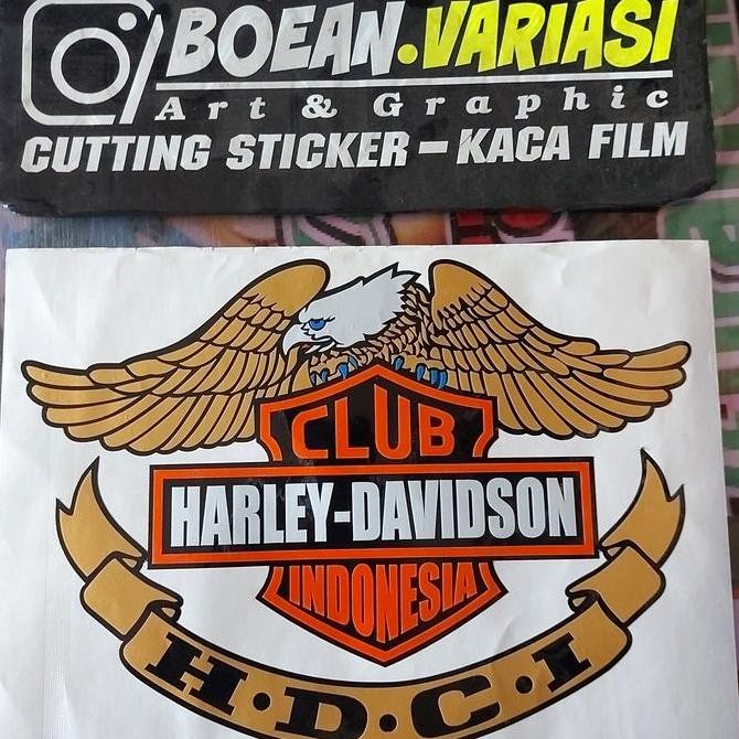 BEBAS ONGKIR - Cutting sticker harley davidson wing harley davidson kaca body mobil