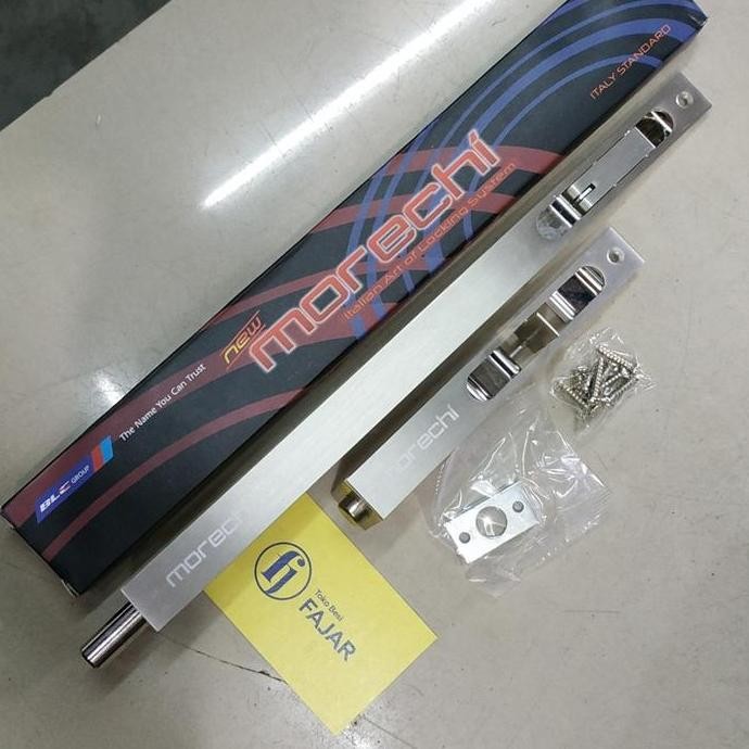 Terbaik Kunci Grendel Slot Tanam Pintu Double Dobel Flush Bolt 12" 6" 100% Ori