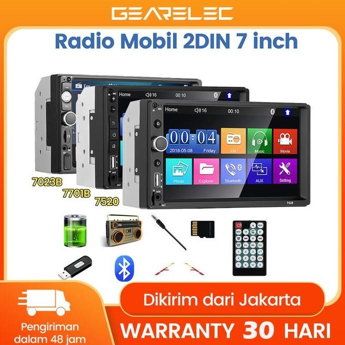 TERMURAH - MP5 Mobil Head Unit Double Din Radio TV Mobil Radio FM USB TF 7 inch