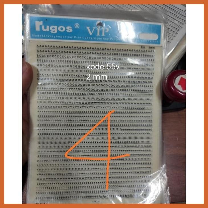 SALE RUGOS HURUF ANGKA 1.5MM SD 2.7 MM HARGA PER LEMBAR 2022 PRIVASI AMAN