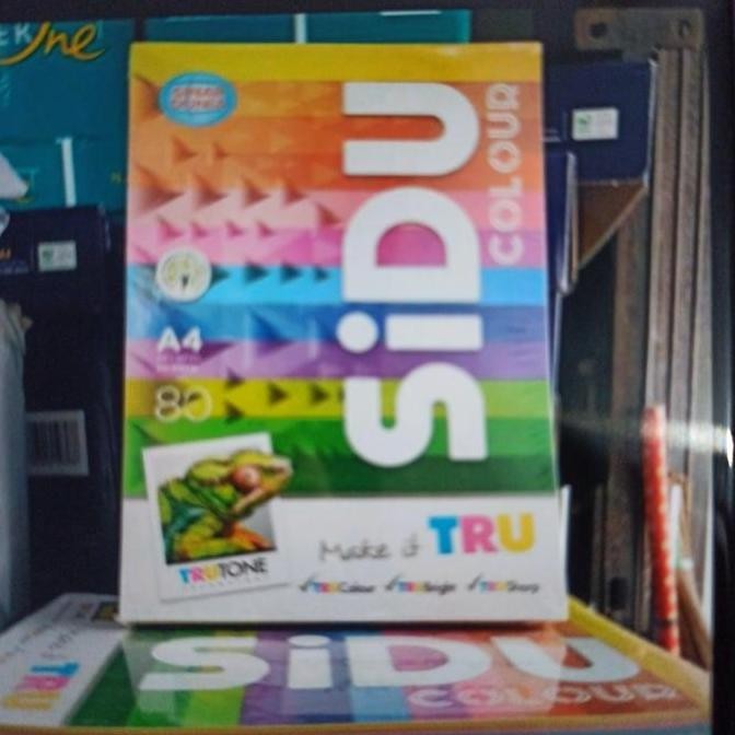 Terbaik Kertas A4 80 Sidu Warna-- Warni Isi 250 Lbr 100% Ori