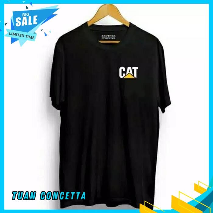 KAOS TSHIRT BAJU OBRAL MURAH DISTRO LOGO KECIL CATERPILLAR CATERPILAR ALAT BERAT KONSTRUKSI MESIN PE