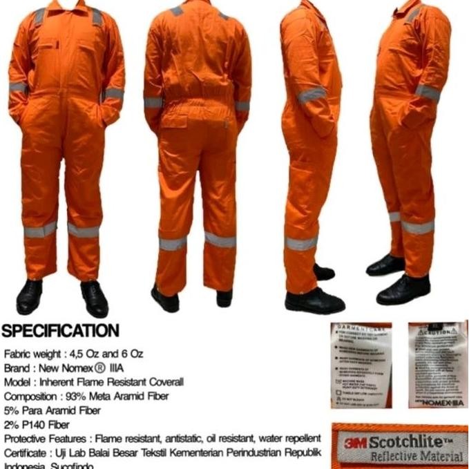 BAJU ANTI API NOMEX IIIA BERSERTIFIKAT ASLI / WEARPACK NOMEX 3A